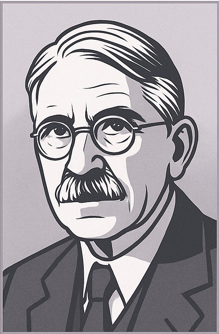 Stylized portrait of John Dewey